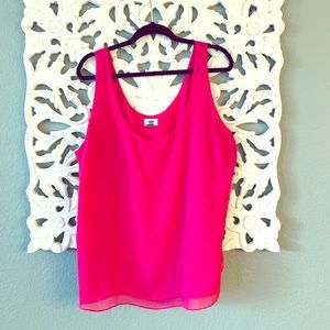 Old Navy pink chiffon tank top